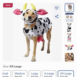 XXL Cow Print Dog Costume